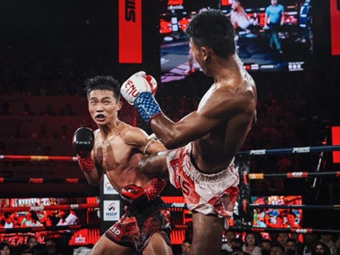 Muay Thai fighters compete at Rajadamnern Stadium